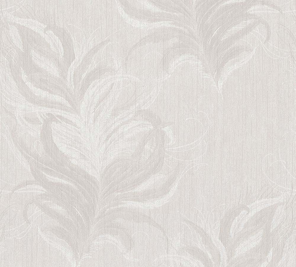  Tapete Vlies Federn Klassik Creme Weiß 38009-1