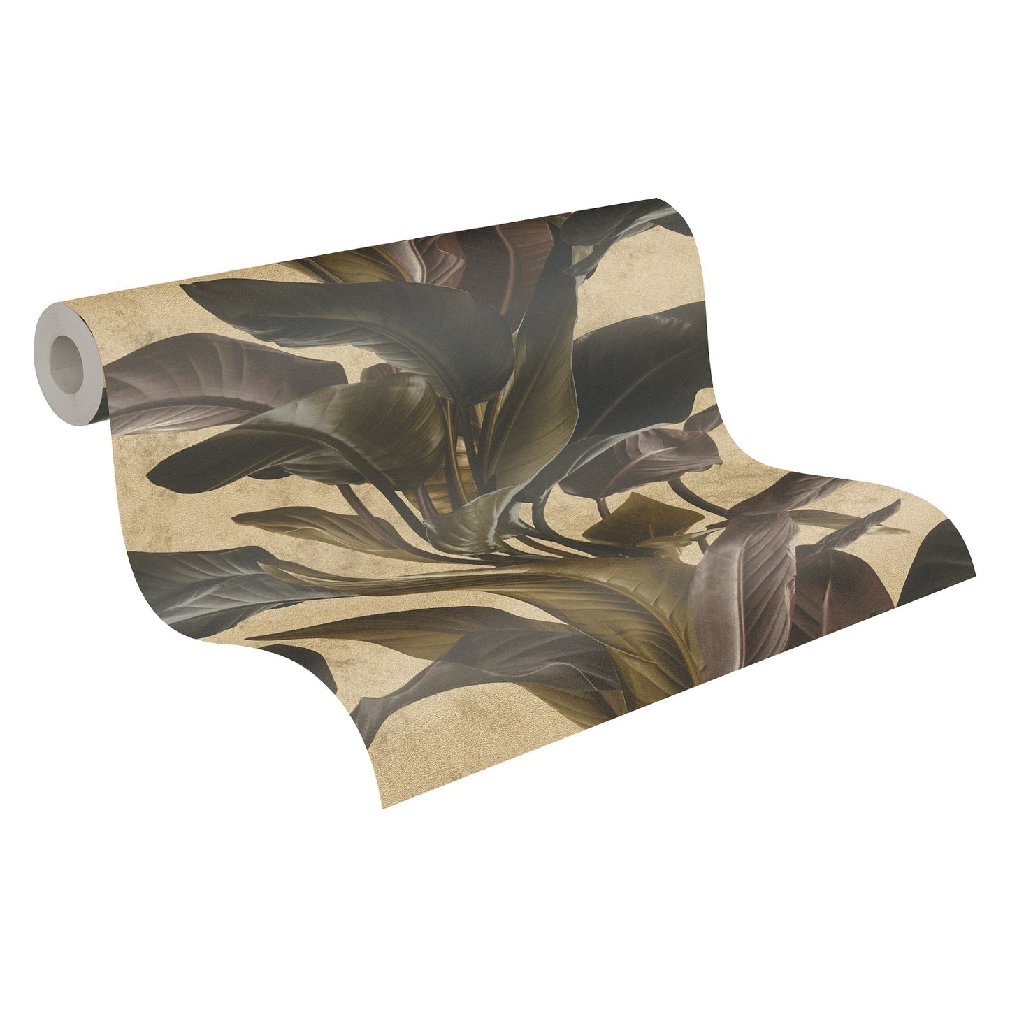  Tapete Vlies Floral Blätter Braun Gold Metallic 37862-4