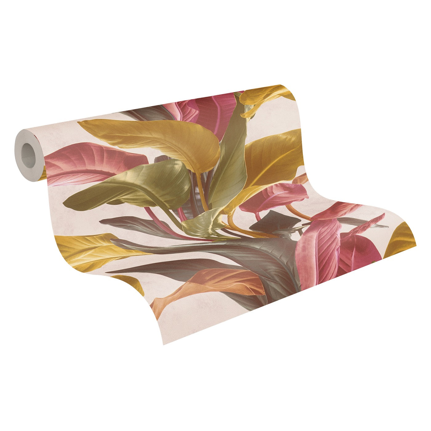  Tapete Vlies Floral Blätter Braun Rot Weiß 37862-2