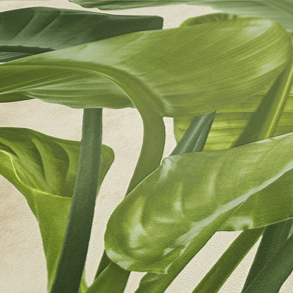  Tapete Vlies Floral Blätter Grün Creme 37862-3