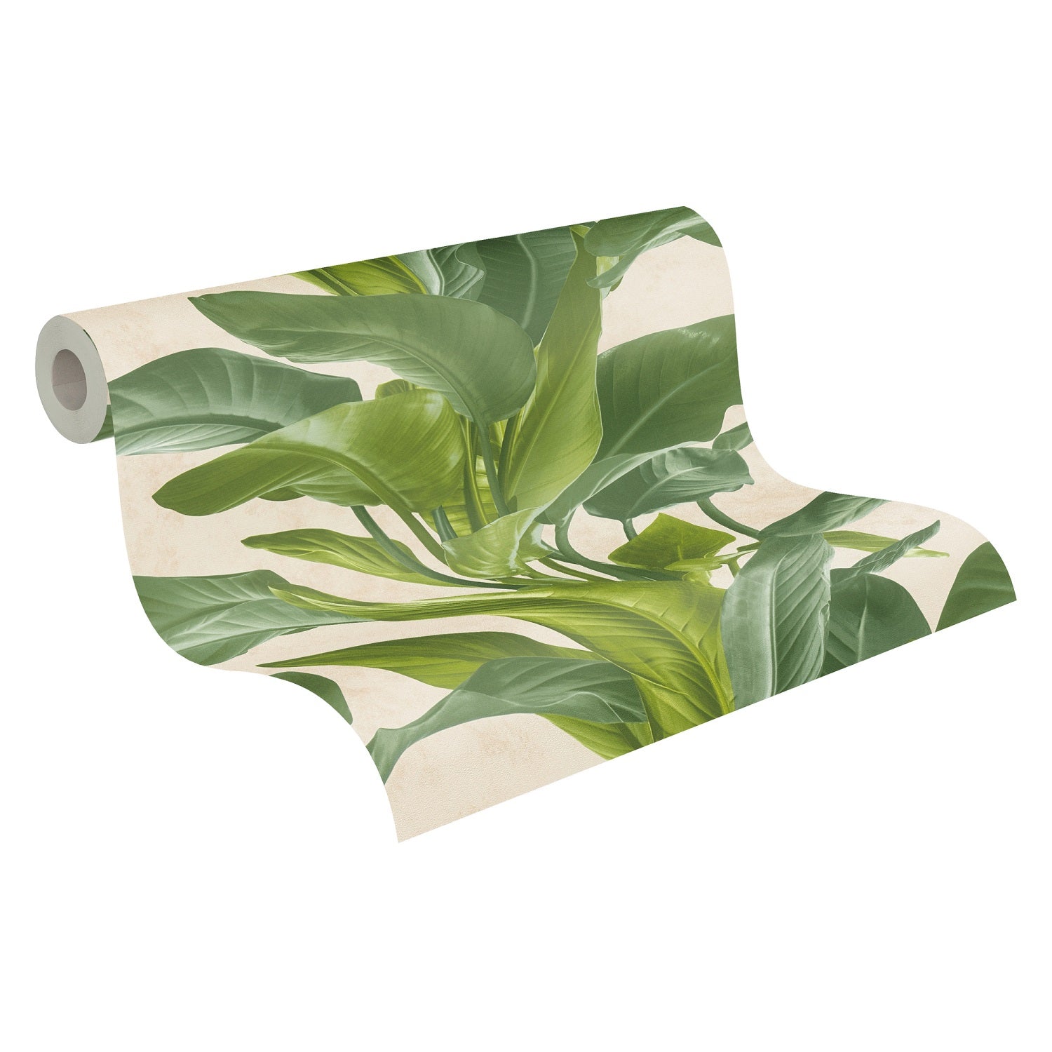 Tapete Vlies Floral Blätter Grün Creme 37862-3