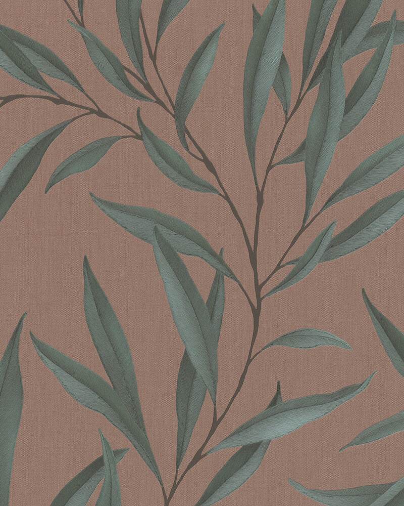  Tapete Vlies Floral Blätter Rot-braun Grün Marburg 32205