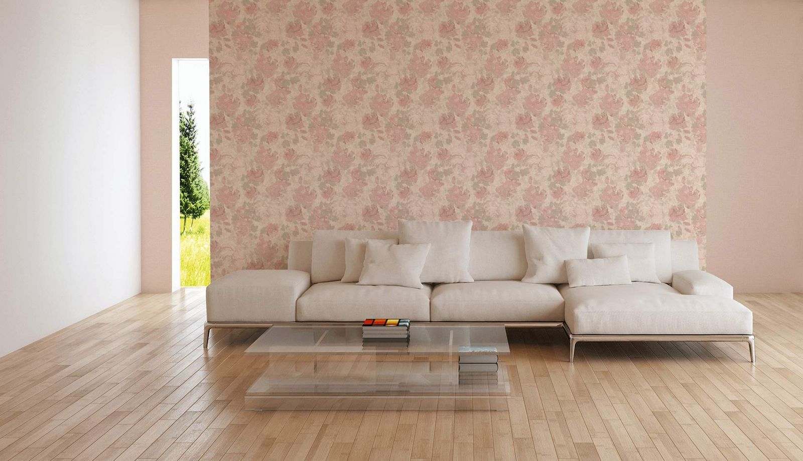 A.S. Creation Tapete Vlies Floral Blüten Rosa Beige Character 36772-4