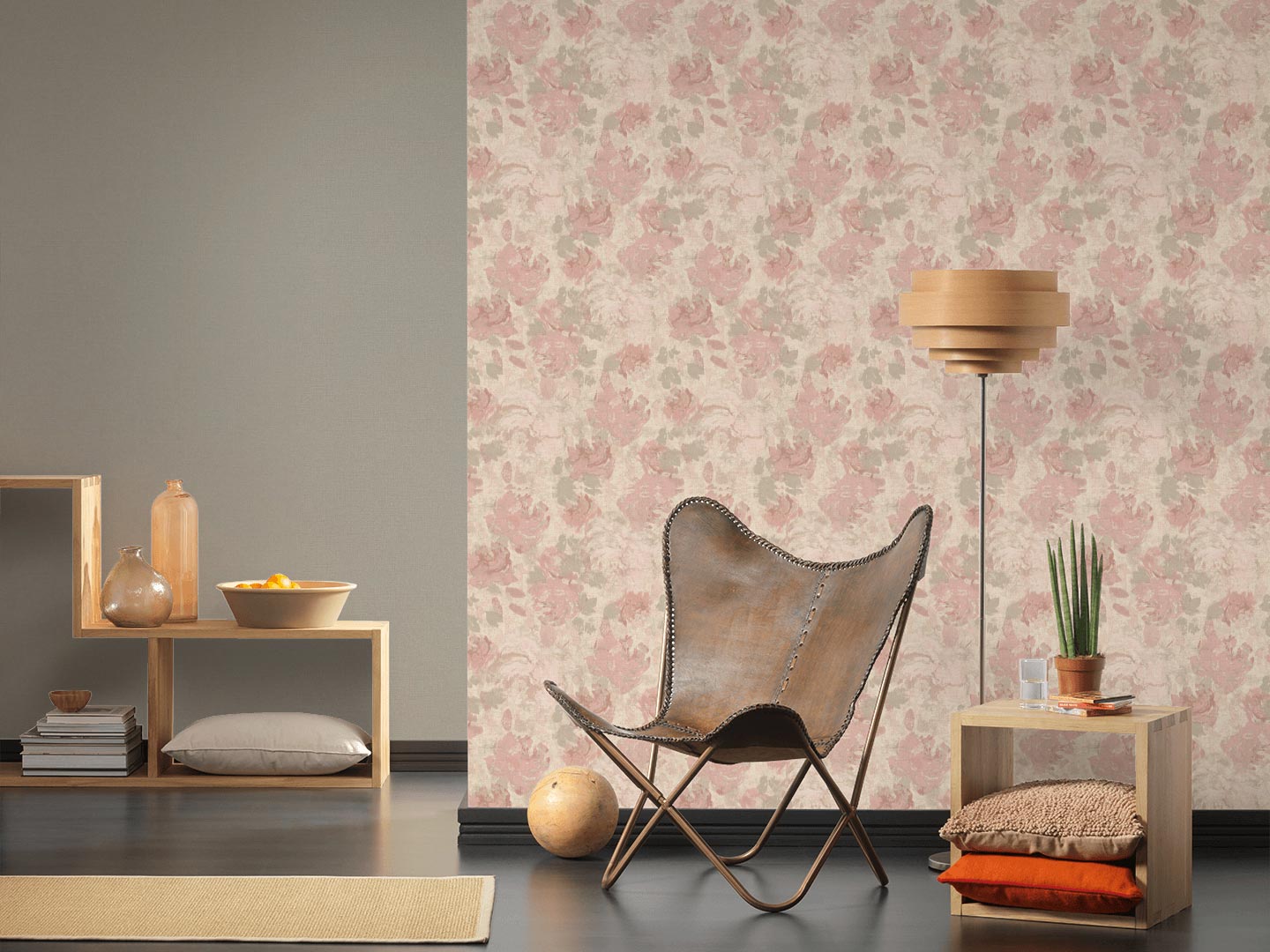 A.S. Creation Tapete Vlies Floral Blüten Rosa Beige Character 36772-4