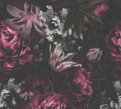 A.S. Creation Tapete Vlies Floral Blumenmuster Anthrazit