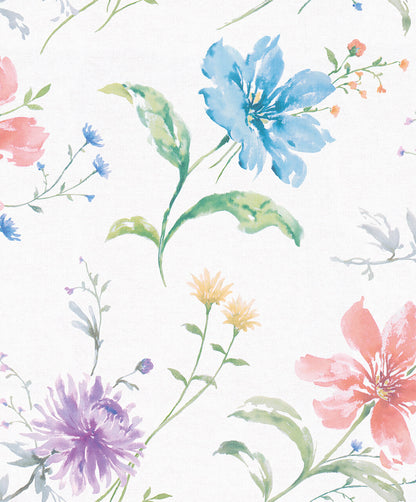  Tapete Vlies Floral Blumen Bunt Grau-weiss Shades 32454