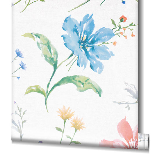  Tapete Vlies Floral Blumen Bunt Grau-weiss Shades 32454