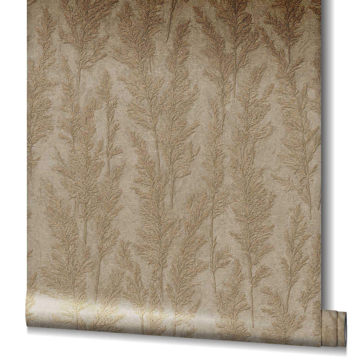  Tapete Vlies Gräser Pflanzen Beige Grau 85732