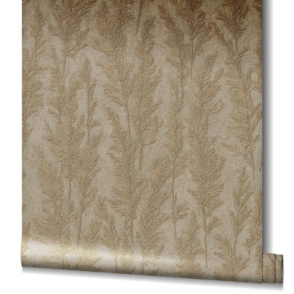  Tapete Vlies Gräser Pflanzen Beige Grau 85732