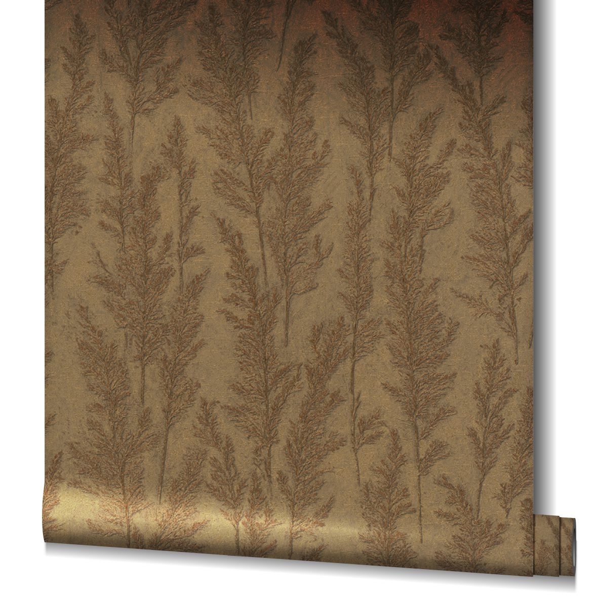  Tapete Vlies Gräser Pflanzen Gold Braun 85729