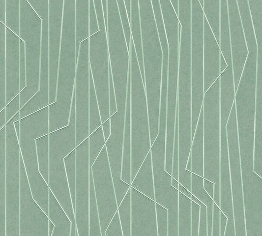 A.S. Creation Tapete Vlies Grafik Liniert Grün Glanz 36878-5