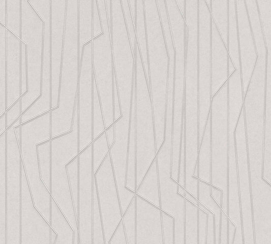 A.S. Creation Tapete Vlies Grafik Liniert Hellgrau Glanz 36878-2