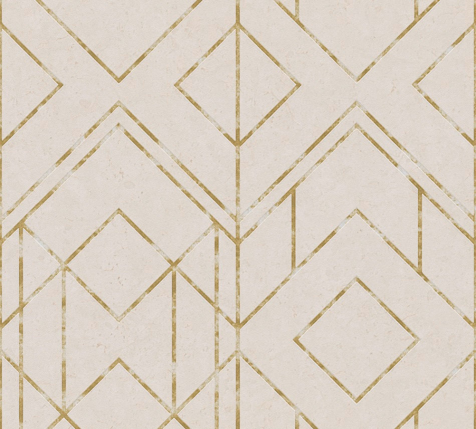  Tapete Vlies Grafik-Muster Beige Gold Metallic 37869-3