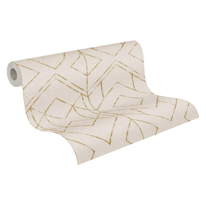  Tapete Vlies Grafik-Muster Beige Gold Metallic 37869-3