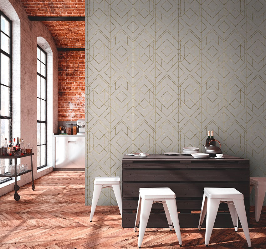  Tapete Vlies Grafik-Muster Beige Gold Metallic 37869-3