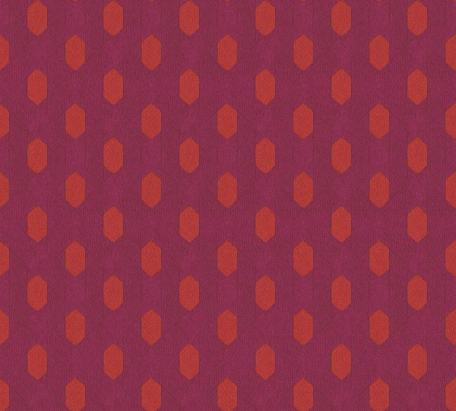  Tapete Vlies Grafik Raute Pink Orange 36973-1