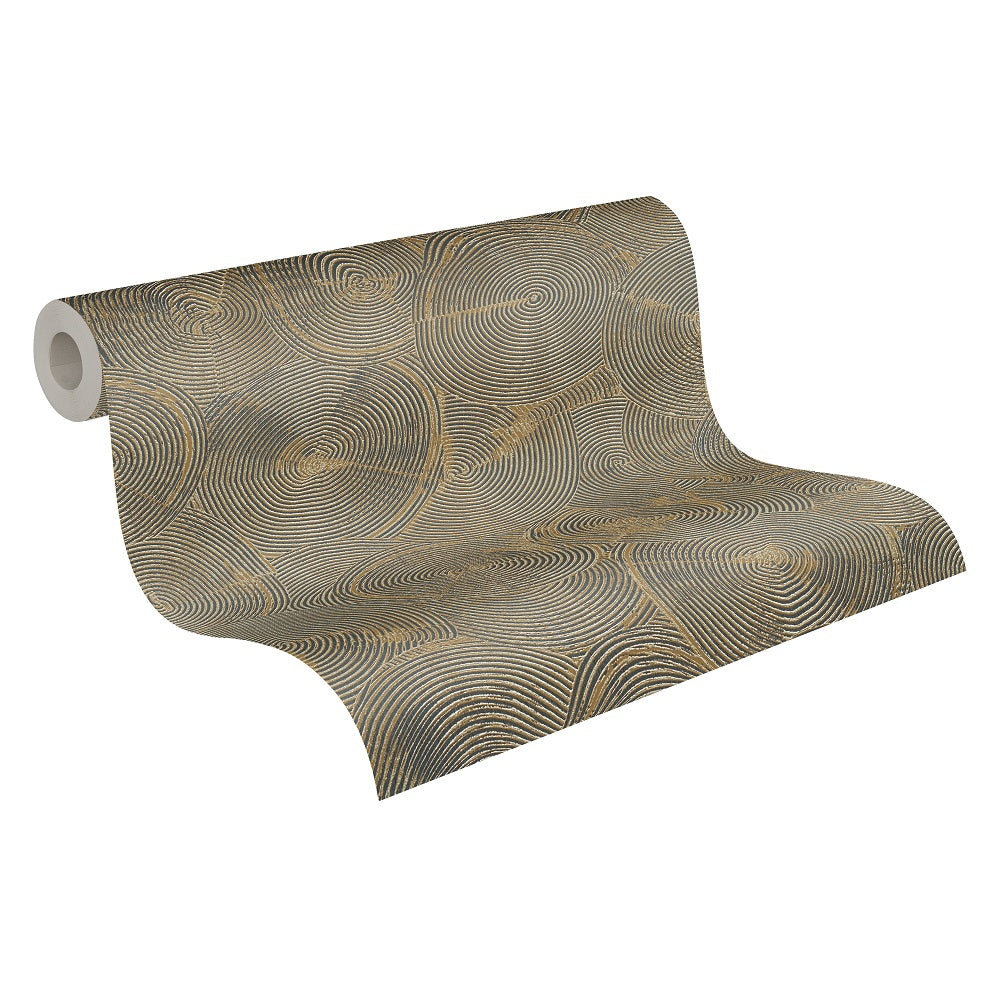  Tapete Vlies Grafisch Kreise Gold Metallic 37900-3