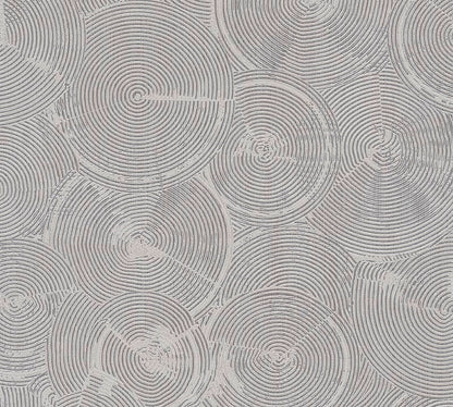  Tapete Vlies Grafisch Kreise Grau Metallic 37900-2