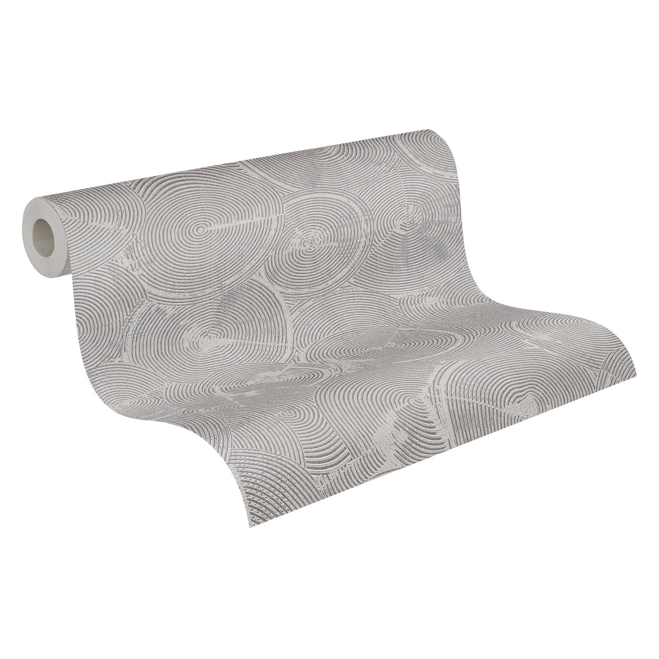  Tapete Vlies Grafisch Kreise Grau Metallic 37900-2