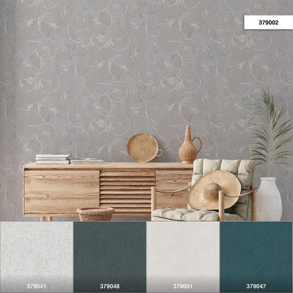  Tapete Vlies Grafisch Kreise Grau Metallic 37900-2