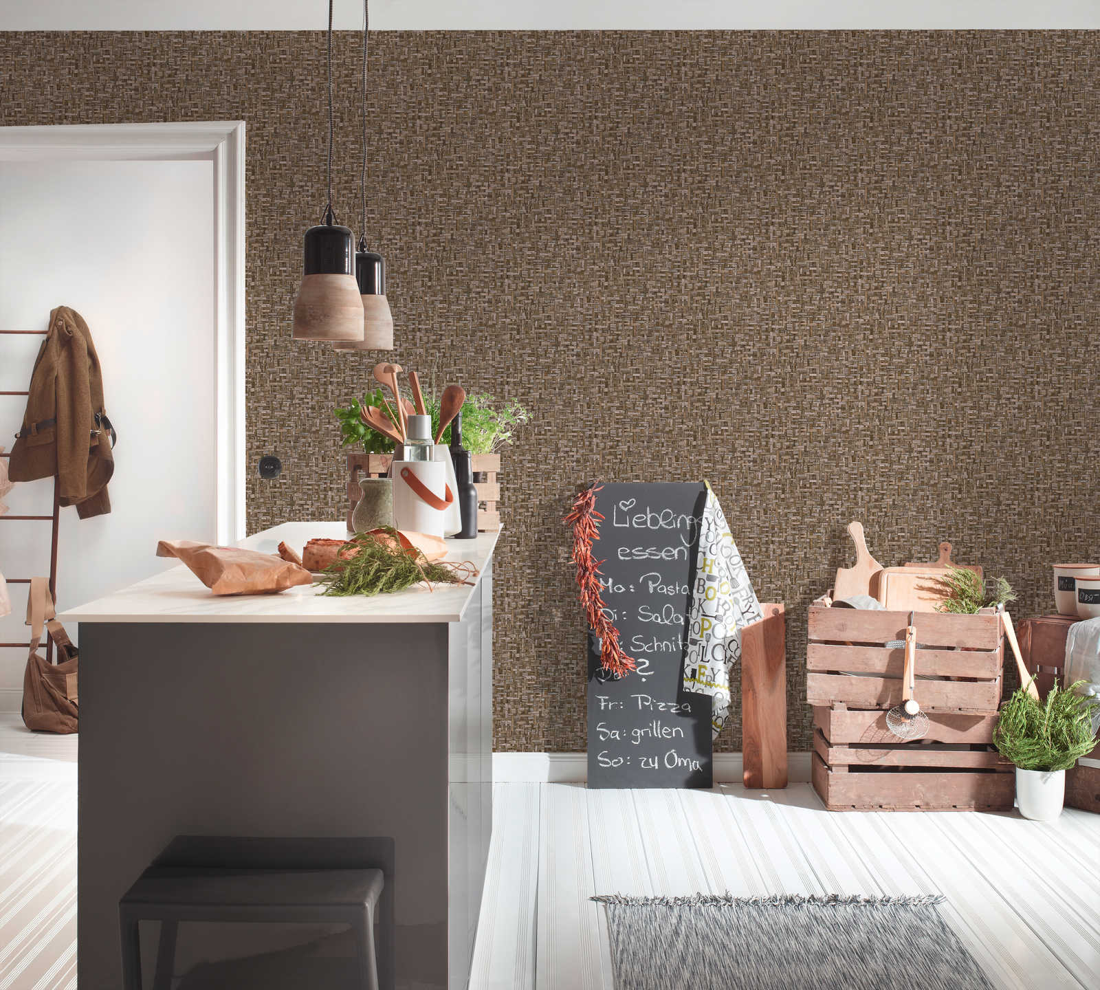  Tapete Vlies Holz-Optik Braun Jungle Chic 37706-1