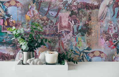 A.S. Creation Tapete Vlies Indien Muster Blau Bunt 38173-3