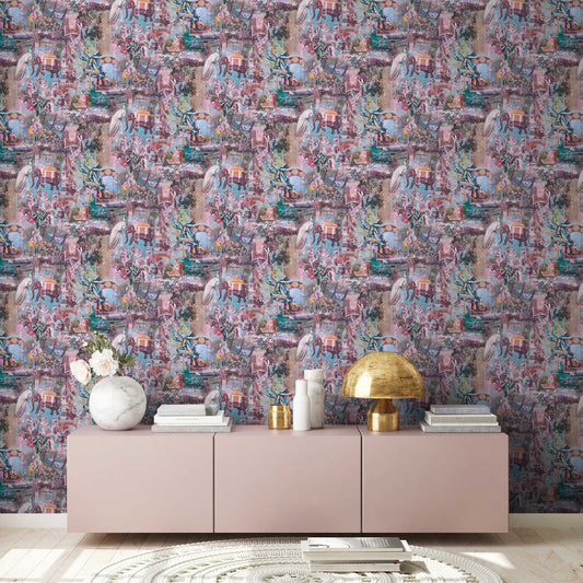 A.S. Creation Tapete Vlies Indien Muster Blau Bunt 38173-3