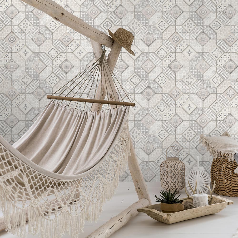  Tapete Vlies Kacheln Orient Beige Grau Erismann 6315-02