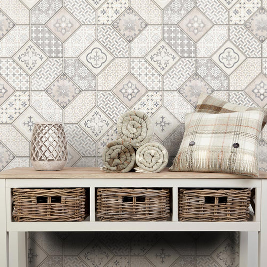  Tapete Vlies Kacheln Orient Beige Grau Erismann 6315-02