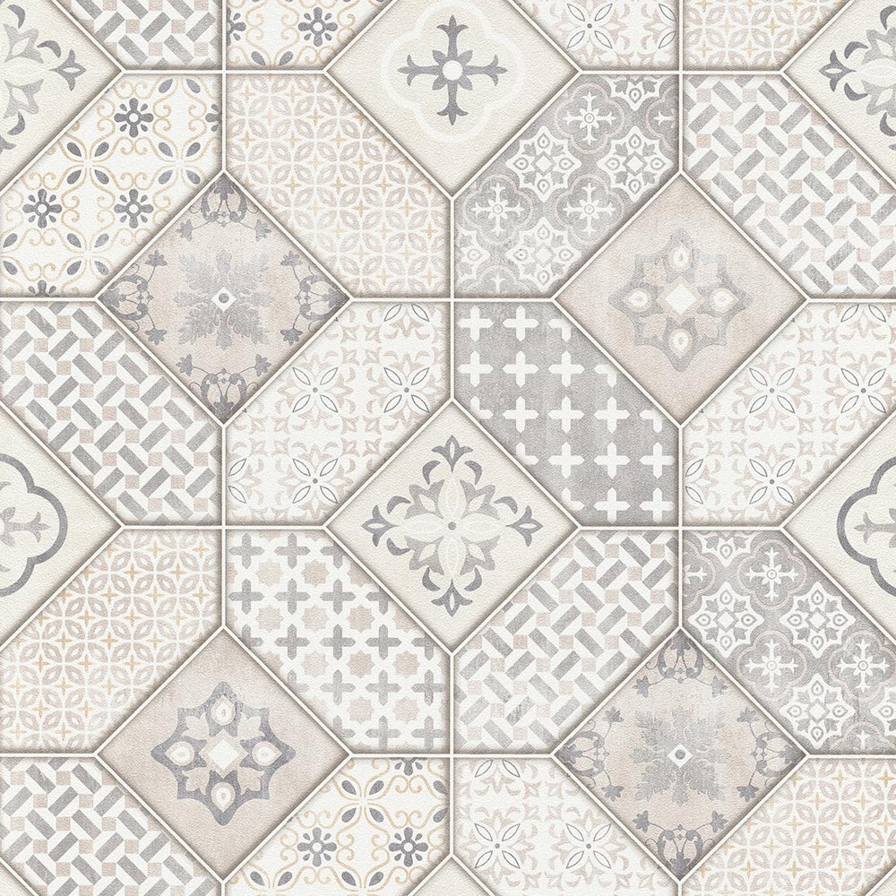  Tapete Vlies Kacheln Orient Beige Grau Erismann 6315-02