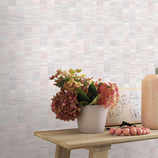  Tapete Vlies Kacheln Used Look Rosa Beige Grau 10249-05