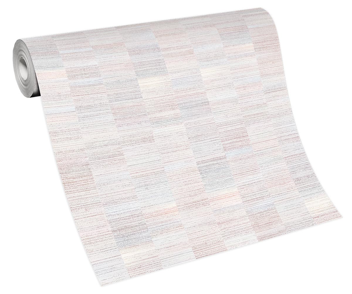  Tapete Vlies Kacheln Used Look Rosa Beige Grau 10249-05