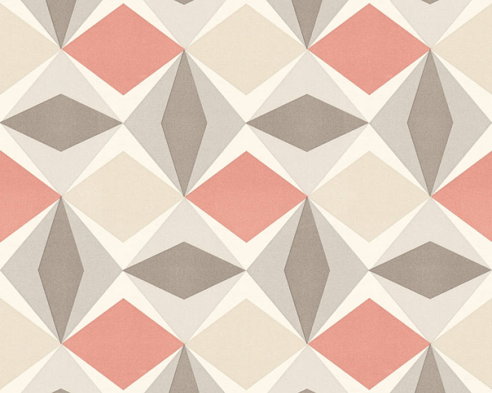 A.S. Creation Tapete Vlies Karo-Muster Grafik Rot Grau 95766-6