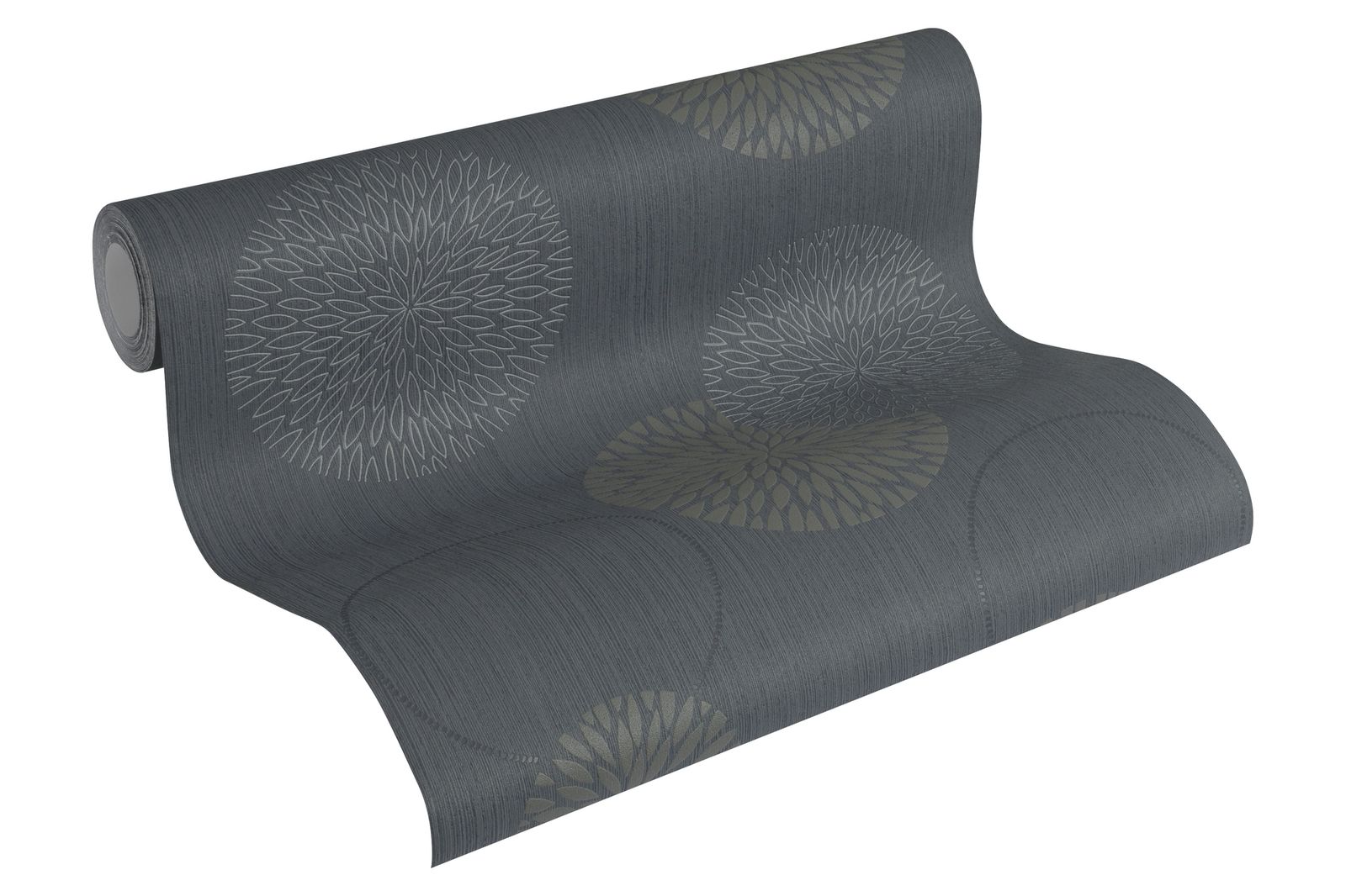 A.S. Creation Tapete Vlies Kreise 3D Anthrazit Grau AS Creation 93791-1