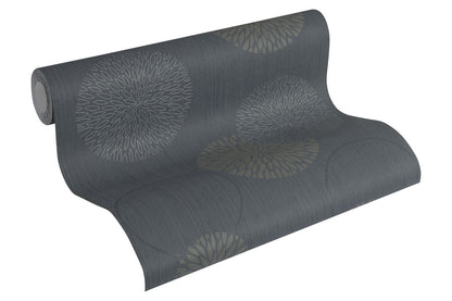 A.S. Creation Tapete Vlies Kreise 3D Anthrazit Grau AS Creation 93791-1