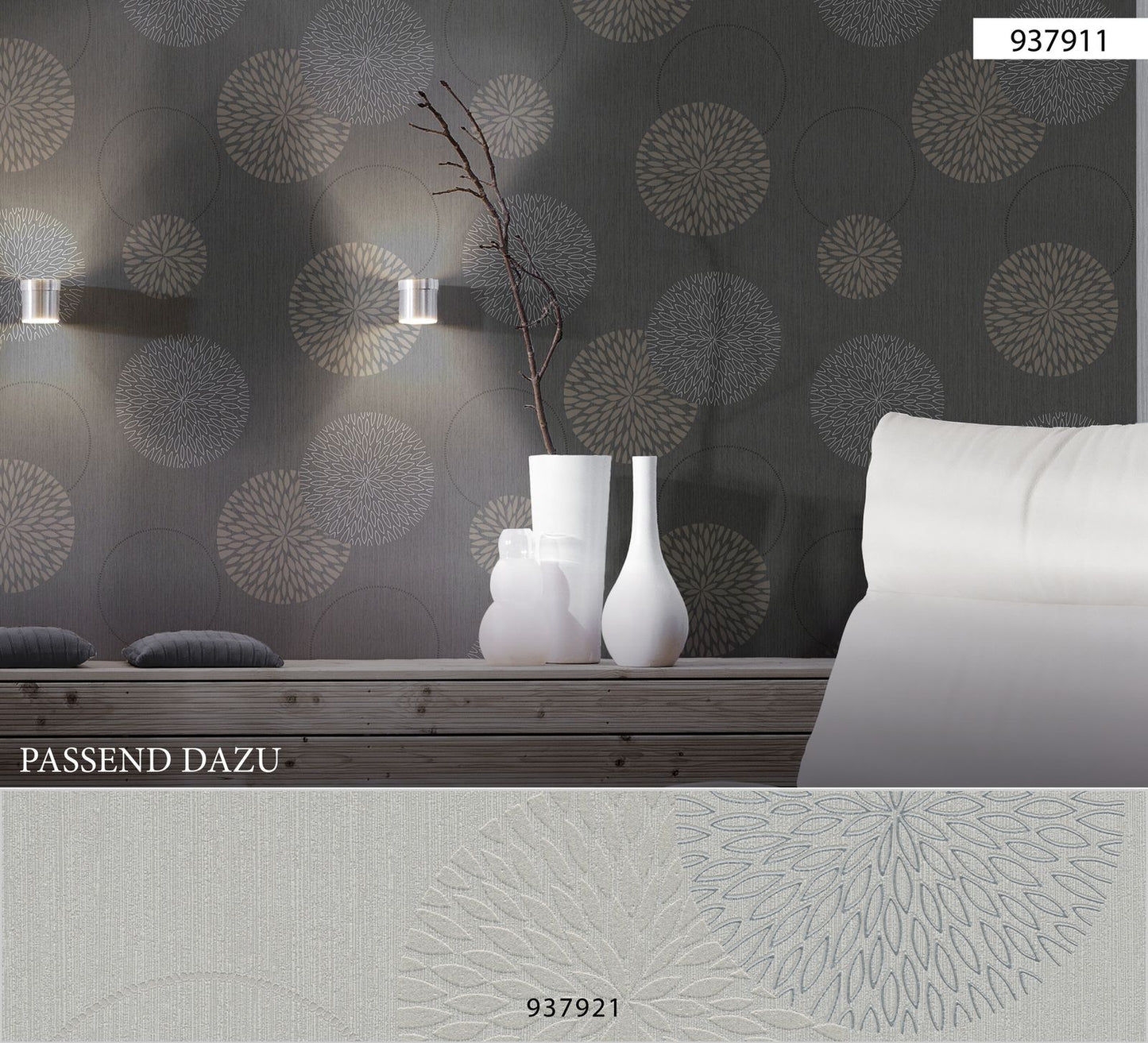 A.S. Creation Tapete Vlies Kreise 3D Anthrazit Grau AS Creation 93791-1
