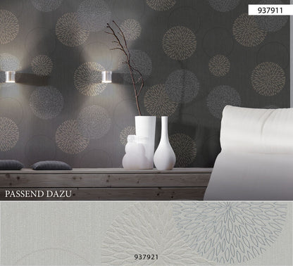A.S. Creation Tapete Vlies Kreise 3D Anthrazit Grau AS Creation 93791-1