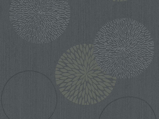 A.S. Creation Tapete Vlies Kreise 3D Anthrazit Grau AS Creation 93791-1