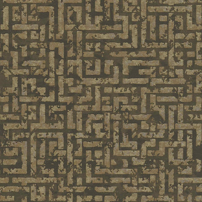A.S. Creation Tapete Vlies Labyrinth Geometrie Braun Gold 38695-5