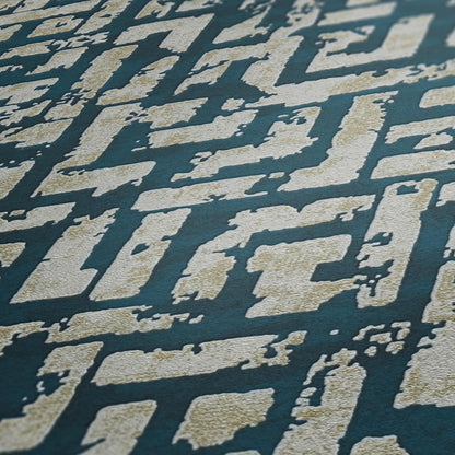A.S. Creation Tapete Vlies Labyrinth Geometrie Dunkelblau Gold 38695-3