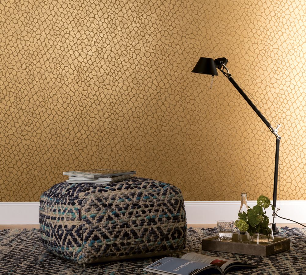  Tapete Vlies Marburg Fell Giraffe Gold Glanz 59115