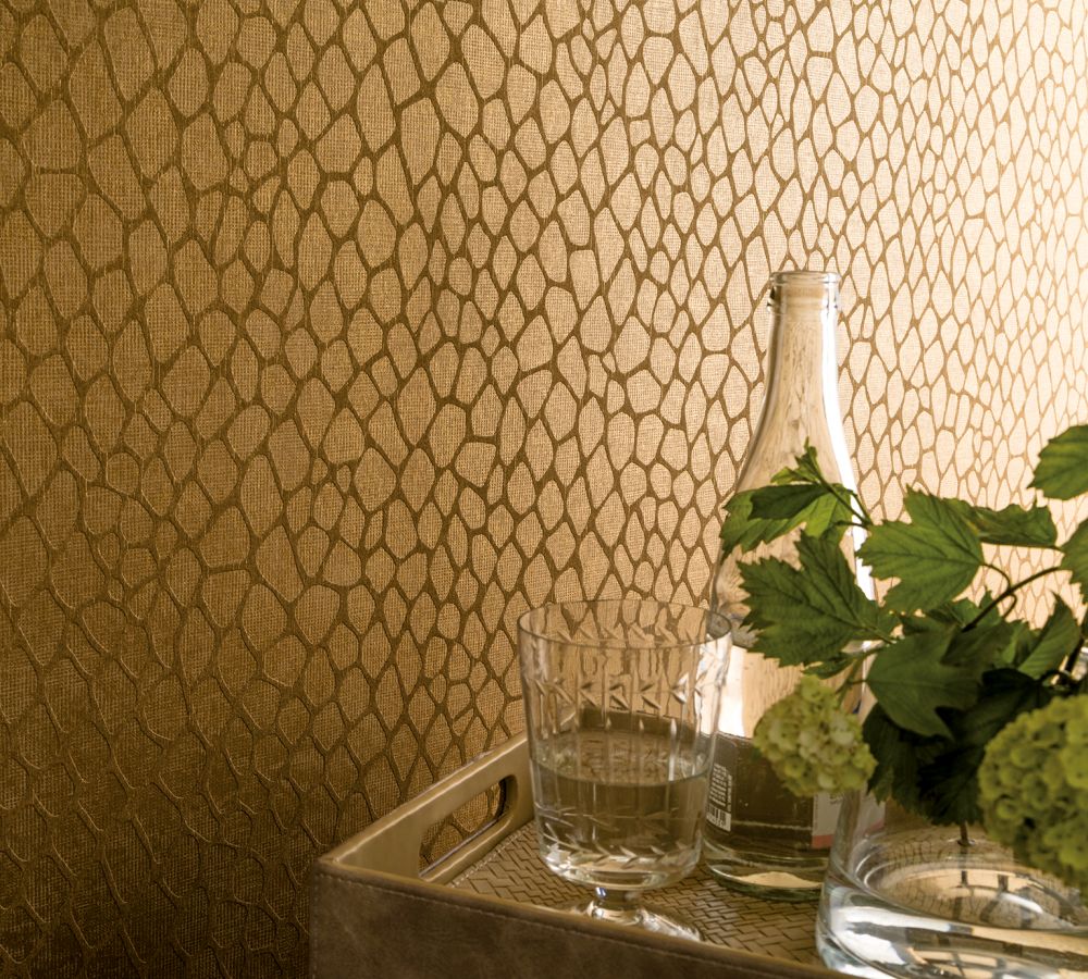  Tapete Vlies Marburg Fell Giraffe Gold Glanz 59115