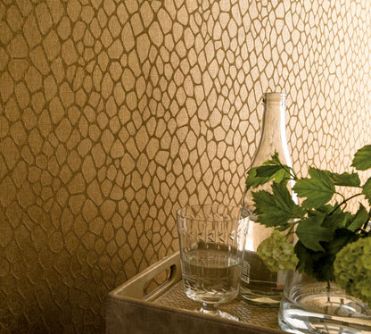  Tapete Vlies Marburg Fell Giraffe Gold Glanz 59115
