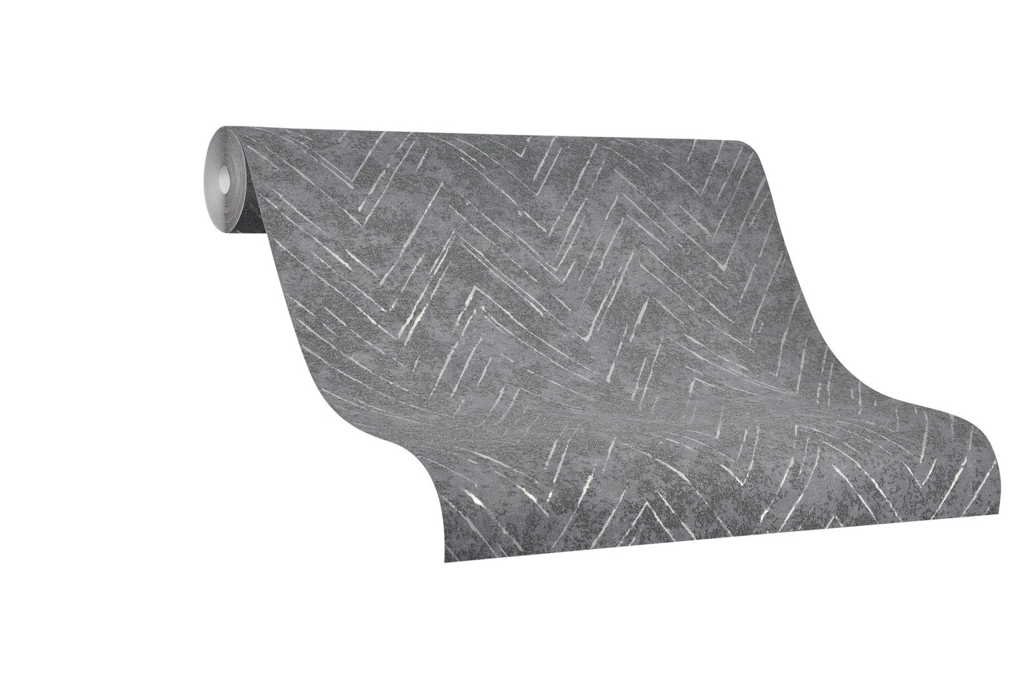  Tapete Vlies Marburg Linie Zick-Zack Grau Metallic 84880