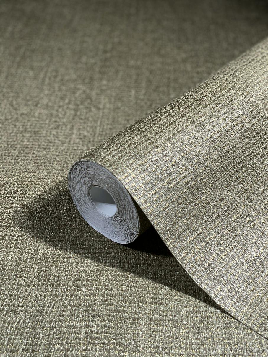  Tapete Vlies Meliert Textil Grau Gold Metallic 85738