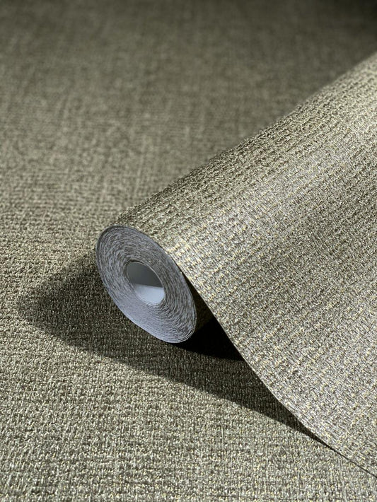  Tapete Vlies Meliert Textil Grau Gold Metallic 85738