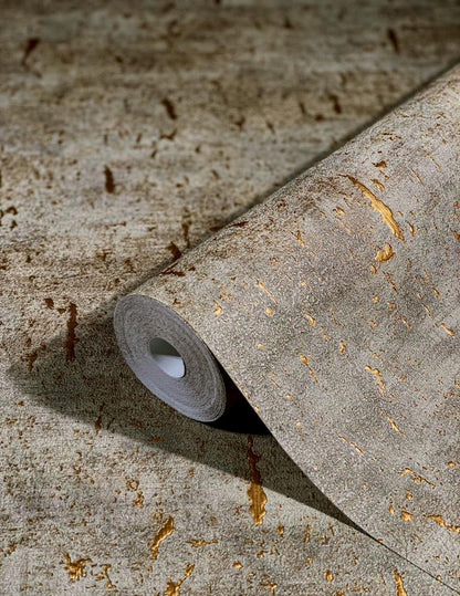  Tapete Vlies Meliert Strukturtapete Greige Metallic 85767