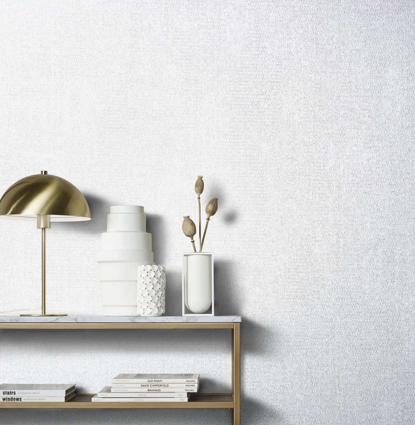  Tapete Vlies Meliert Textil Weiß-grau Metallic 85742