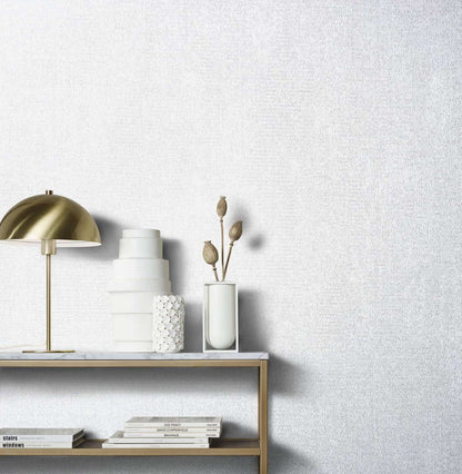  Tapete Vlies Meliert Textil Weiß-grau Metallic 85742