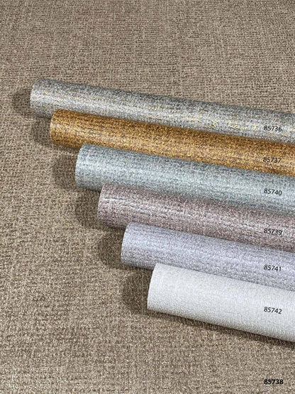  Tapete Vlies Meliert Textil Weiß-grau Metallic 85742